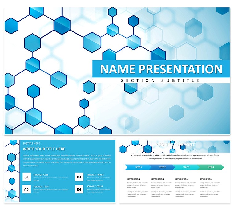 Modern Networked PowerPoint Template for Presentations