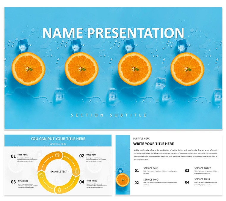 Tropical Breeze PowerPoint Template Presentation