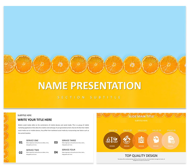 Citrus Fresh PowerPoint Template Presentation