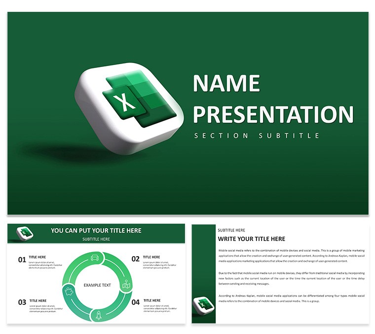 Excel Financial Growth Analysis PowerPoint Template Presentation