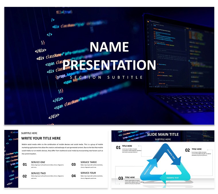 Web Developer Design PowerPoint Template for Presentation