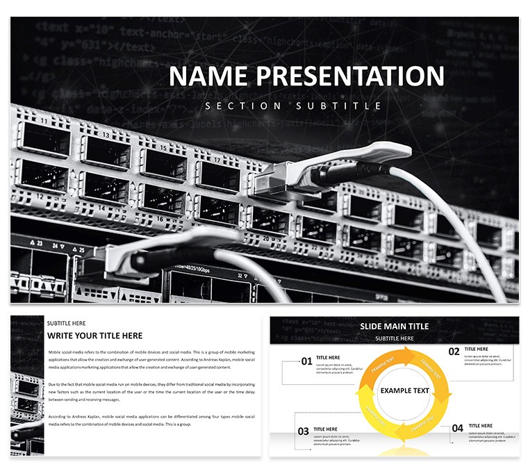 Network Infrastructure PowerPoint Template for Presentation