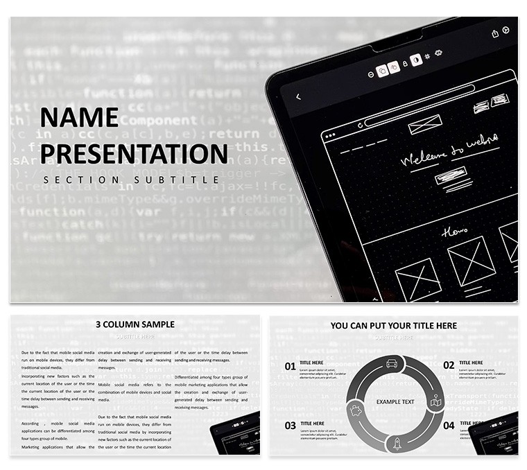 UI/UX Design PowerPoint Template for Presentation