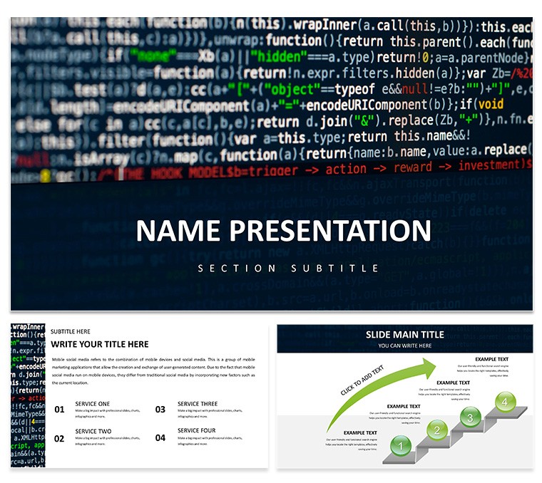 Digital Background PowerPoint Template for Presentation