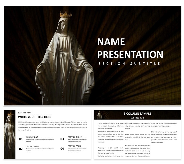 Under Divine Protection PowerPoint Template for Religious Presentation