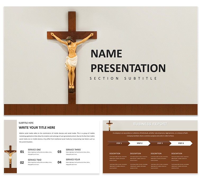 Sacrifice and Salvation: Understanding the Cross PowerPoint Template Presentation