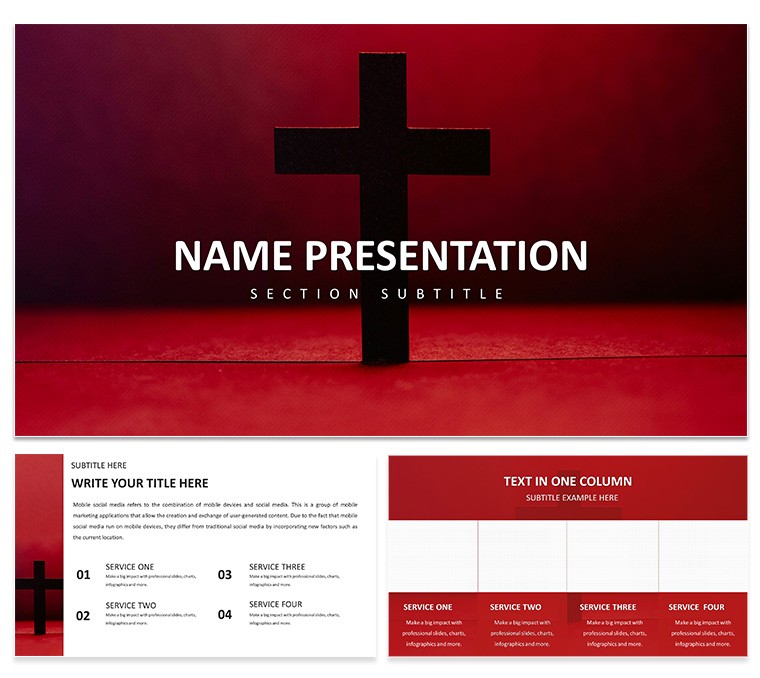 Free Journey of Faith PowerPoint Template for Religious Presentation