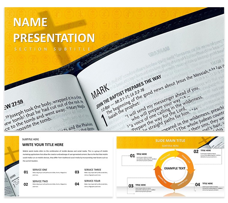 Biblical Teaching PowerPoint Template for Religious Presentation