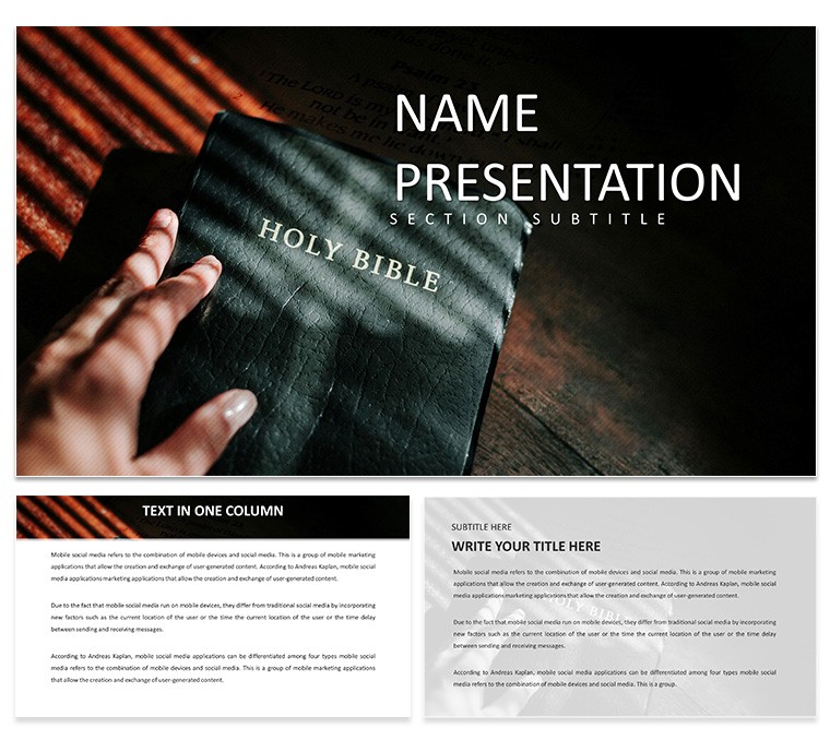 Word of God PowerPoint Template for Religious Presentation