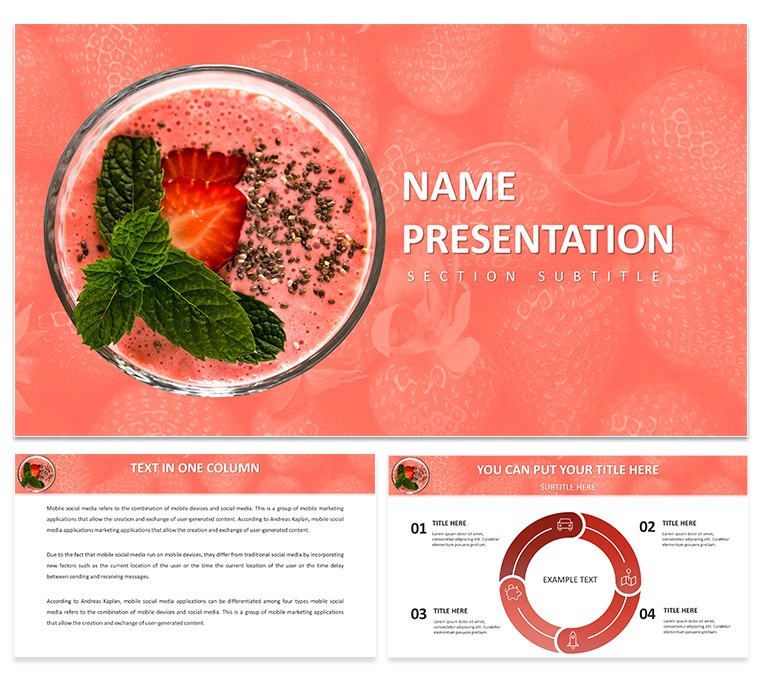 Berry PowerPoint Template for Healthy Eating Presentations