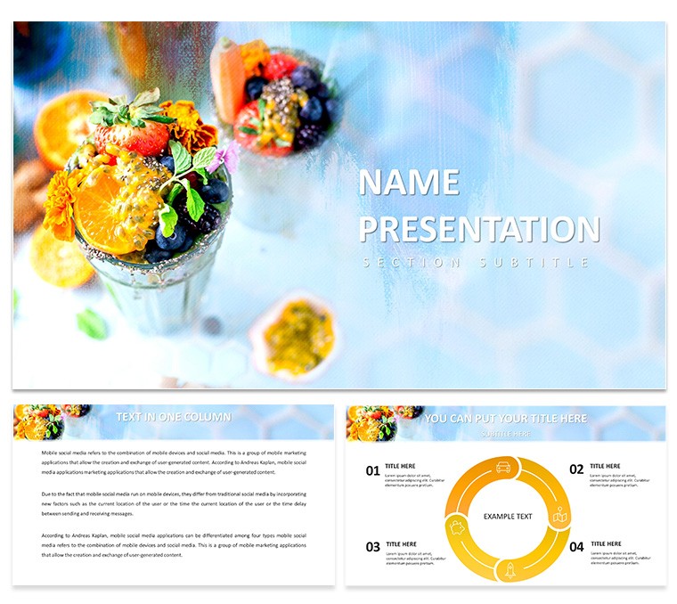 Fruit Cocktail PowerPoint Template for Presentations - Download Free PPT