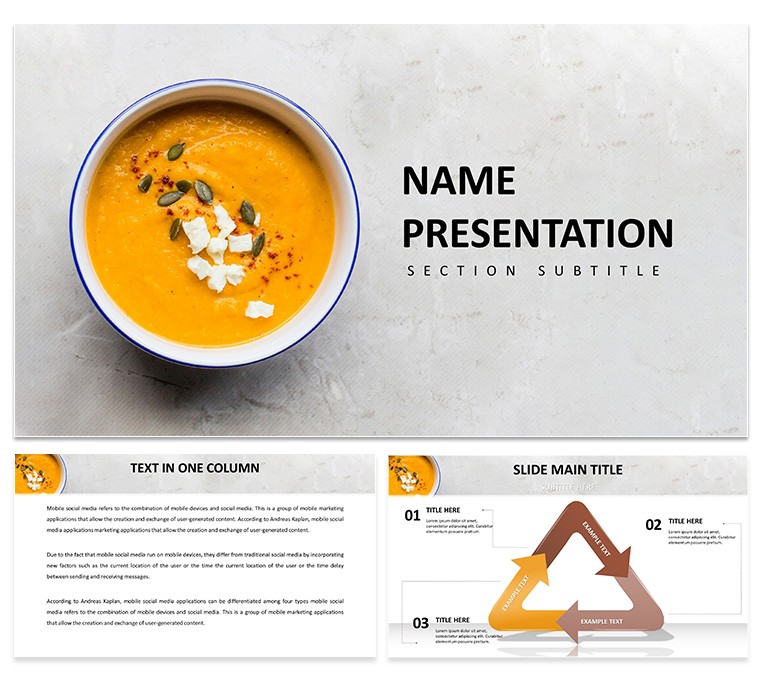 Dinner Recipes PowerPoint Template with Diagrams, Download PPT