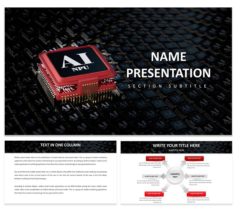 NPU Processor Tech PowerPoint Presentation Template with Diagrams