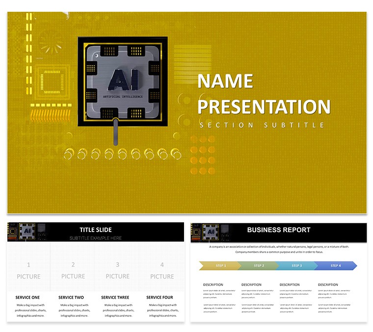 Technology Intelligence Artificielle PowerPoint Template, PPT