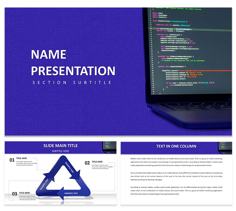 Computer Programming PowerPoint Presentation Template with Diagrams