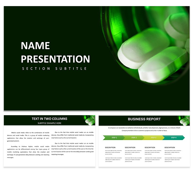 Pharmaceutical Industry PowerPoint Presentation Template with Diagrams