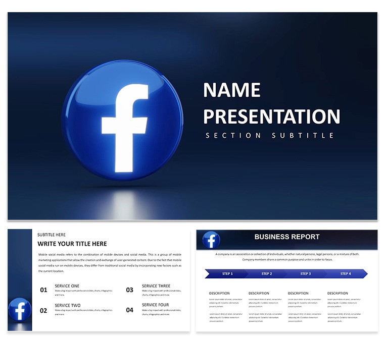 Facebook Business Manager PowerPoint Presentation Template  - Free Download PPT