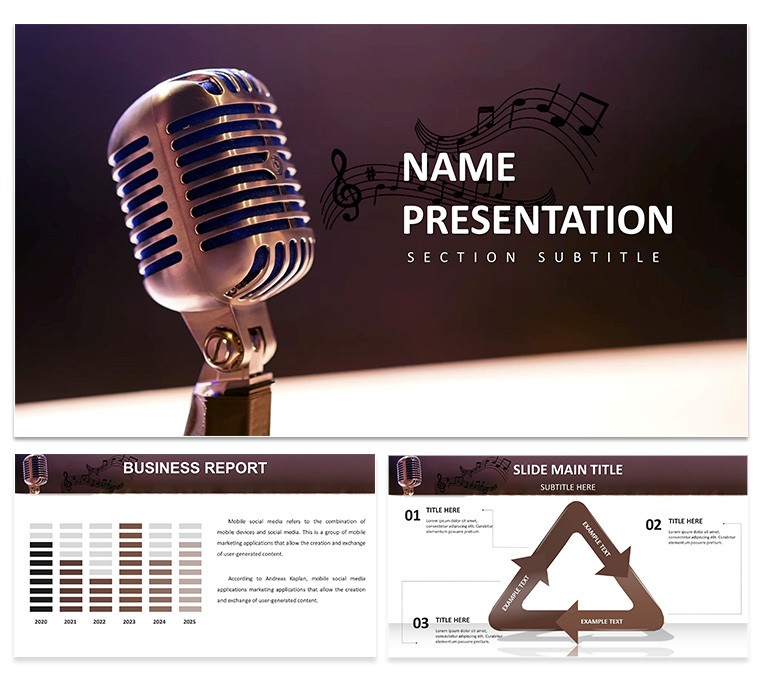 Recorder Voice PowerPoint Presentation Template  - Download PPT