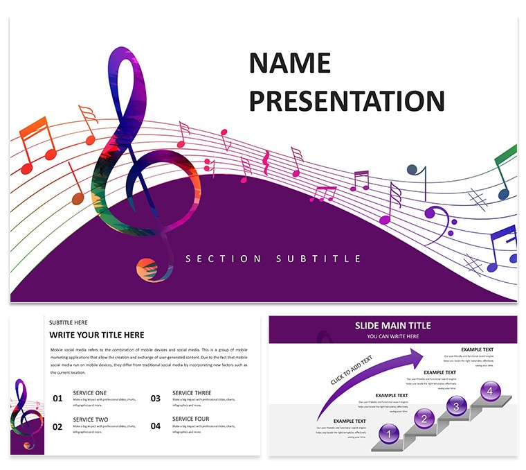 Musical Notes PowerPoint Template Presentation - Download PPT