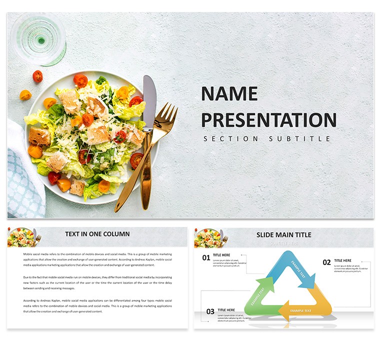 Trendy Foods PowerPoint template, PPTX Download