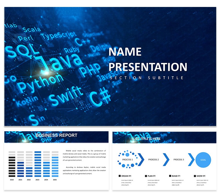 Programming Languages PowerPoint Template, PPTX Download