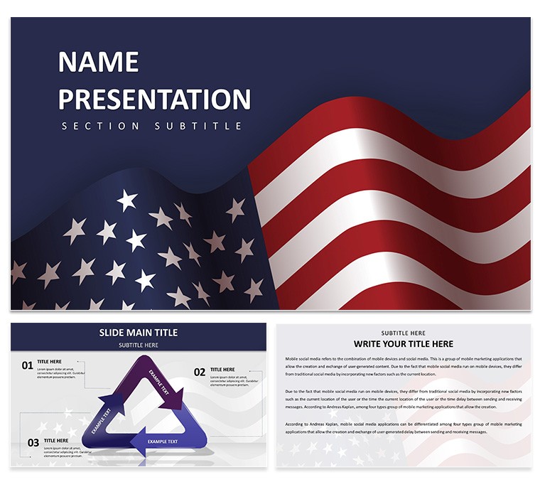 Patriotic American PowerPoint Template - PPT Download