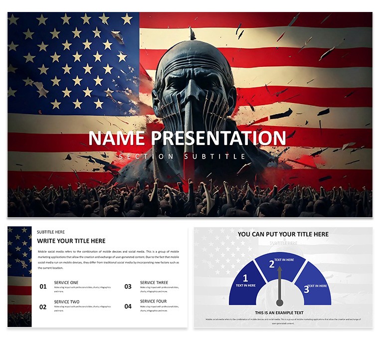 Protests and Demonstrations USA PowerPoint Template - PPT Free Download