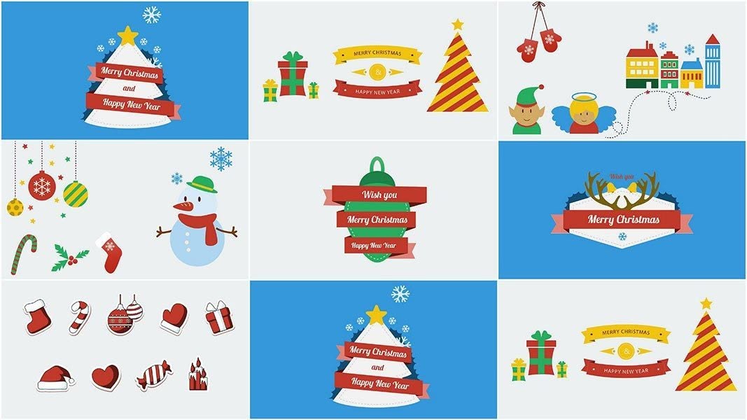 Happy Holiday PowerPoint Shapes | Festive Presentation Template