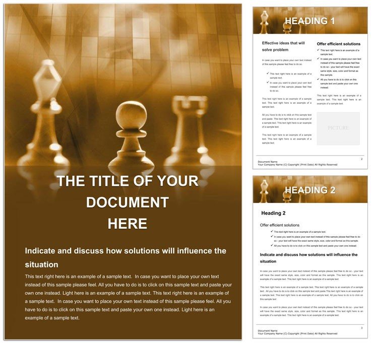 Strategy Word document template design