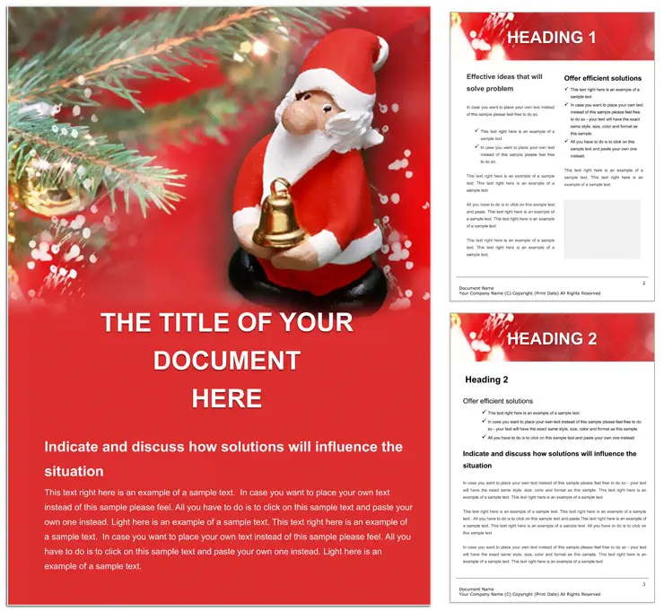 Santa Free Microsoft Word templates