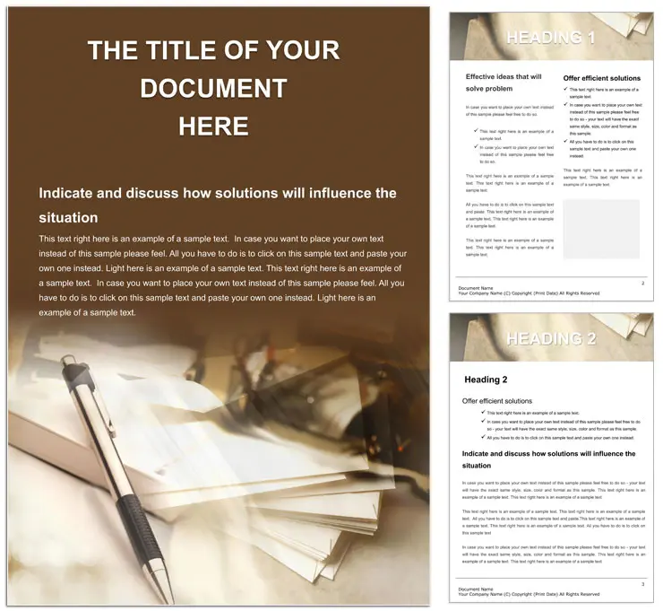 Business Documents Word template