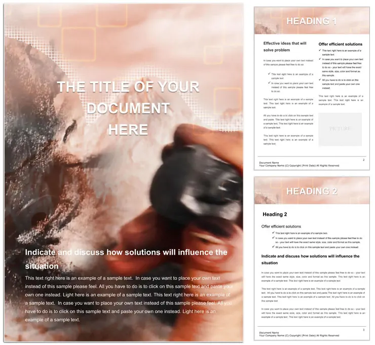 Learn to draw Word document template design