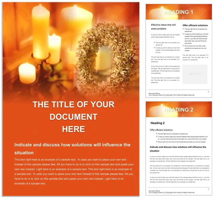 Holiday Documents with Our Christmas Wreath Word Template