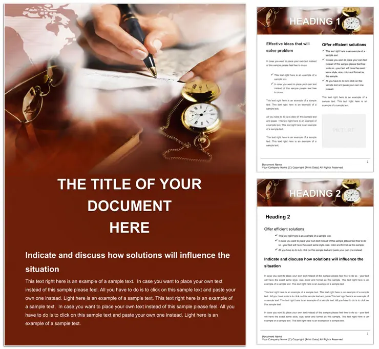 Documents preparation Word template