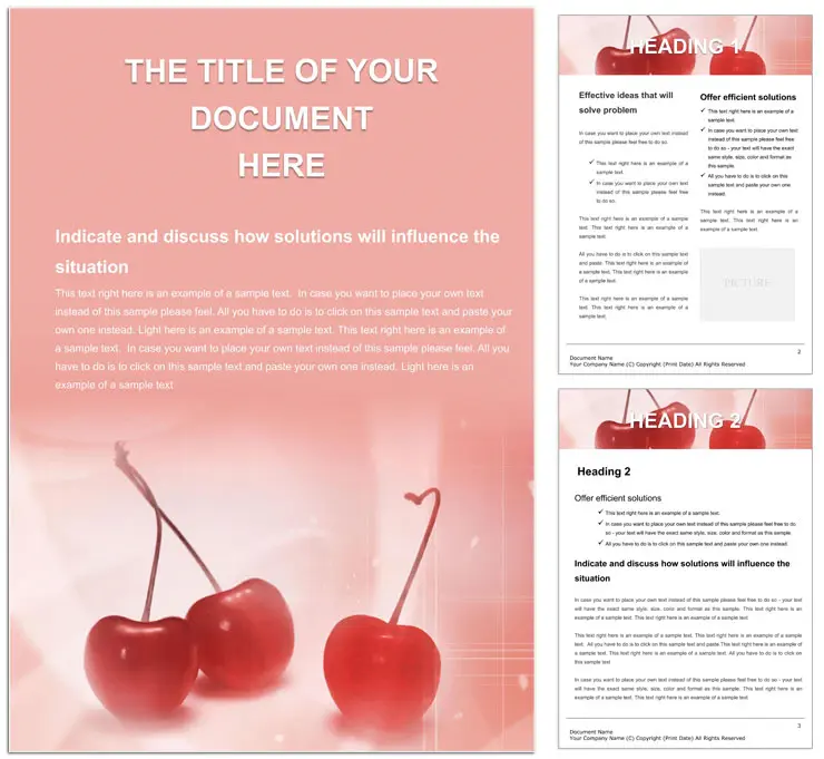 Sweet Berries Word Template - Download Document