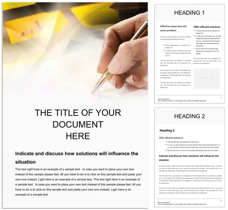 Subscribes business document Word template