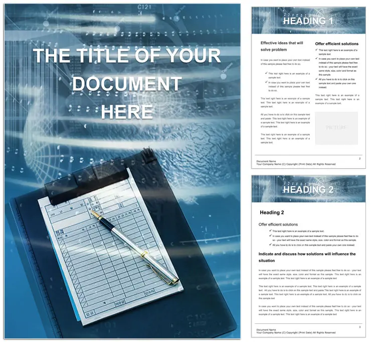 Business Records Word Document Template: Designs