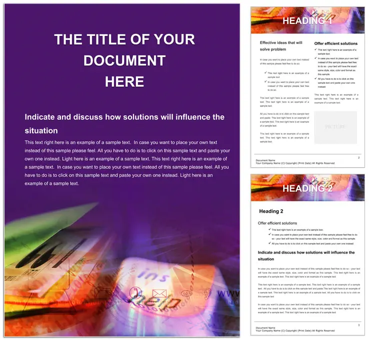 Documents management Word template