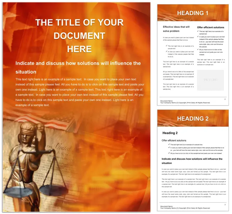 Download Professional Judgment of Justice Word Template