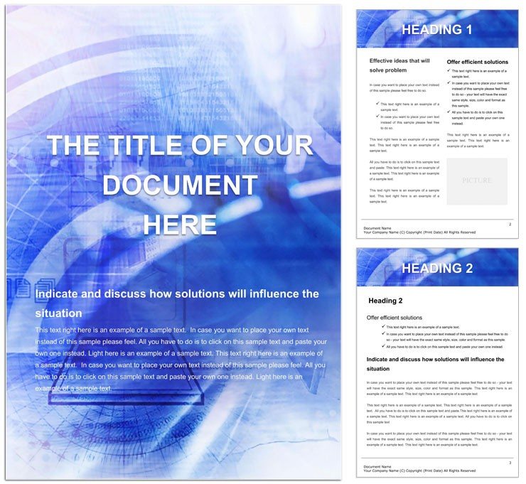 Business Leader Word document template design