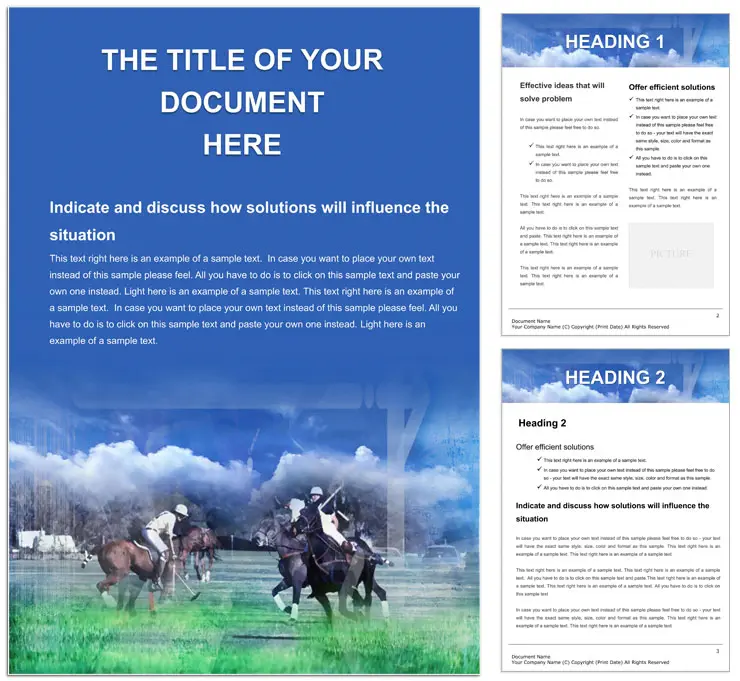 Championship polo Word document template