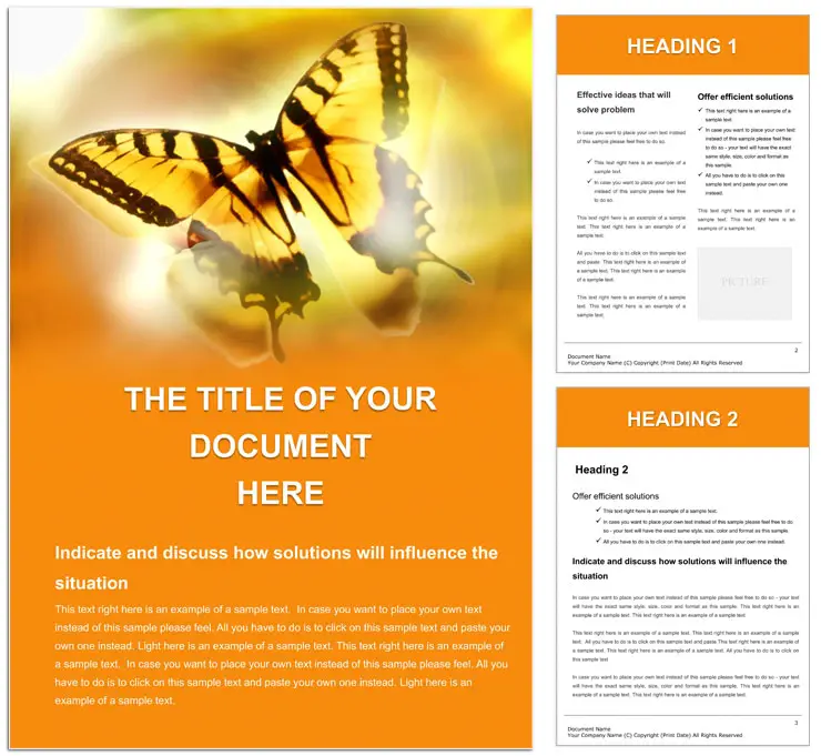 Butterfly Word templates
