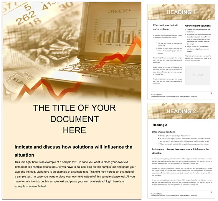 Financial reports Word document template
