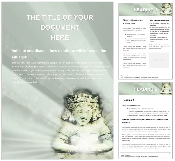 Free Hinduism God Word template design for print document