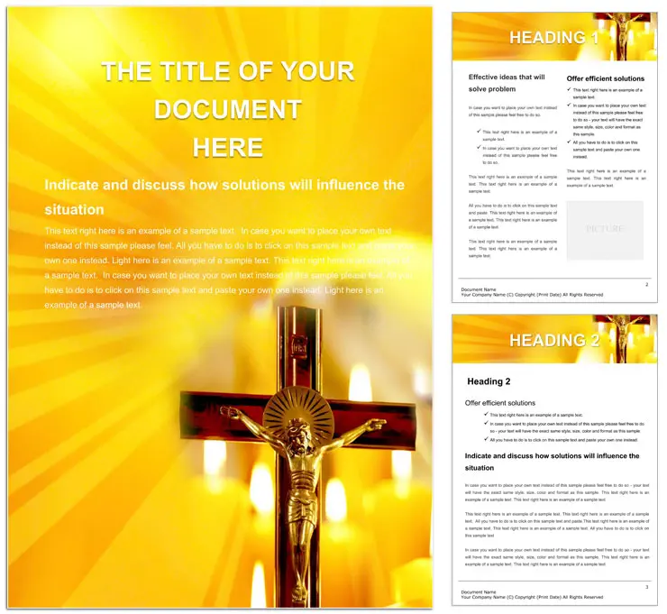 Crucifixion of Jesus Christ Word templates