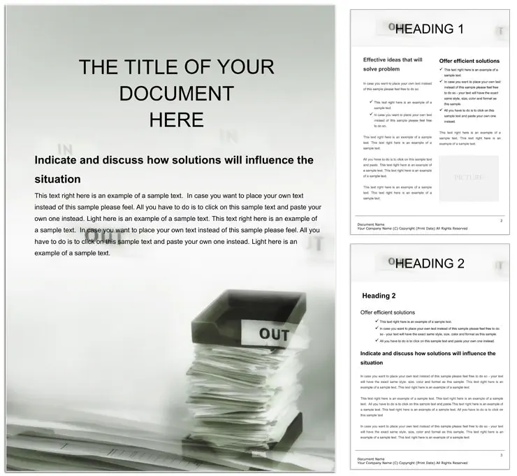 Documentation Word template for print