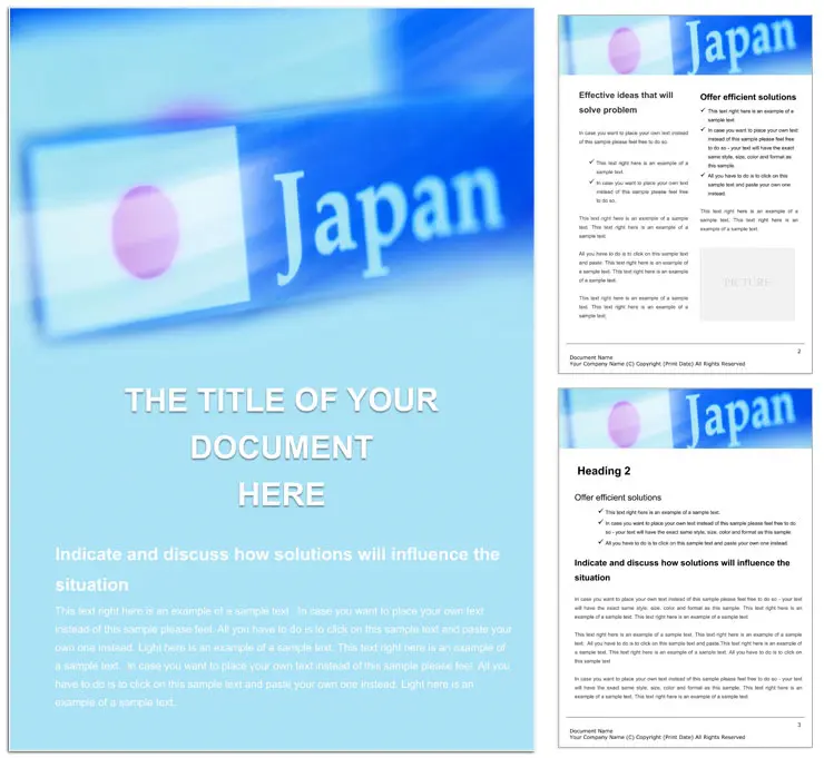 Country Japan Word Document Template