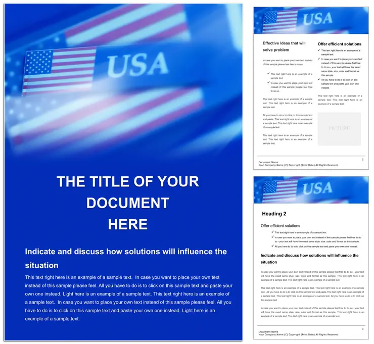 United States of America Word document template