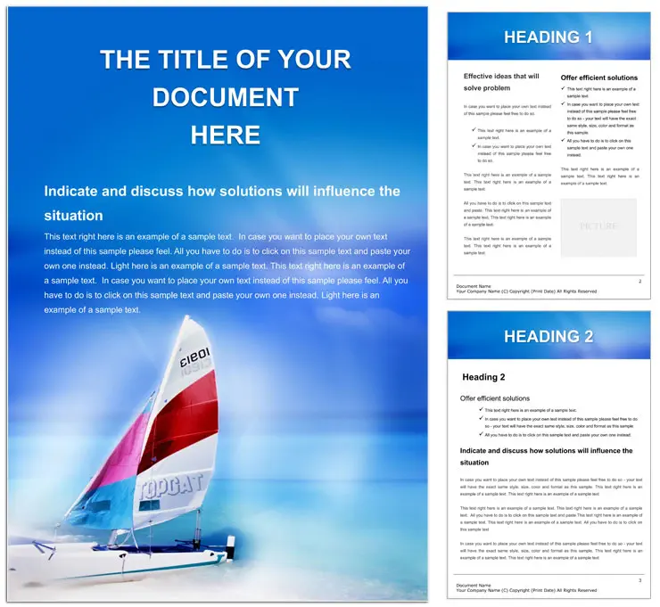 Yacht Rent Word template