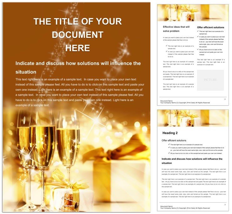 Celebration Word document template